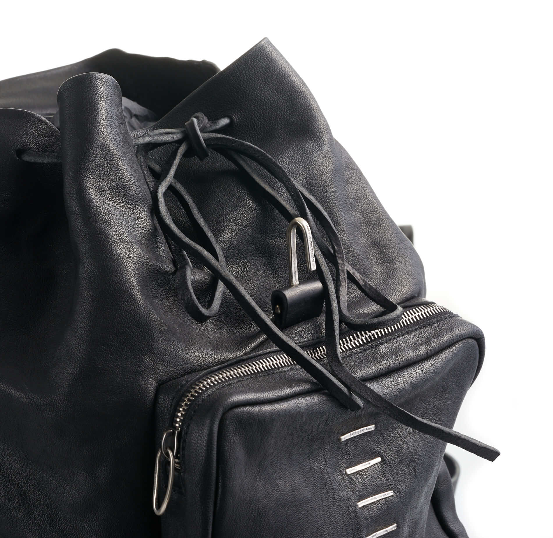 DANIELE BASTA | leather and silver 925 bag - COCCA GRANDE GRAP detail